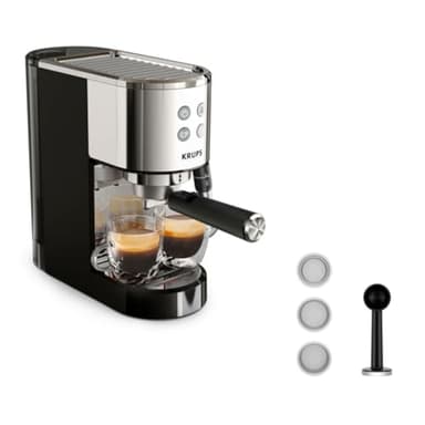 KRUPS Virtuoso+ XP444C10 Cafetera Espresso 15 Bares Negra
