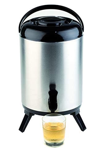 APS Iso-Dispenser - Récipient isotherme de haute qualité pour boissons chaudes et froides en acier inoxydable - 24cm x 42cm avec une capacité de 9,5 litres