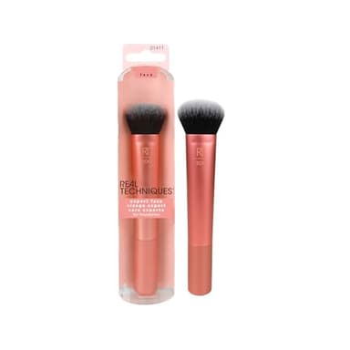 Real Techniques Pinceau de maquillage pour le visage Expert, pour fond de teint liquide et crème, fard à joues et poudre bronzante, couverture modulable pour le maquillage de base,1 unité