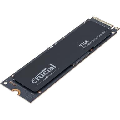 Crucial T705 SSD 2To PCIe Gen5 NVMe M.2 SSD Interne Gaming (Nouveau 2024), Jusqu’à 14.500Mo/s, Microsoft DirectStorage, Rétrocompatibilité PCIe 3.0 et 4.0, Disque Dur SSD - CT2000T705SSD3