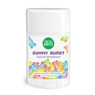 Fresh Monster Déodorant Naturel Pour Enfants Et Adolescents | Sans Aluminium, Sans Paraben, Hypoallergénique | Parfum Gommeux Éclaté (1,76 Oz)