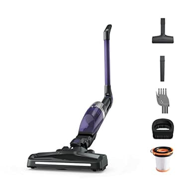 Rowenta Aspirateur balai sans fil 2-en-1, Ultra-compact, Tube flex bidirectionnel, Multi-surface, Batterie longue durée, X-Trem Compact, Noir/violet RH1238WO