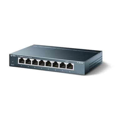 TP-Link SG108 Switch Ethernet Gigabit 8 ports RJ45 metallique 10/100/1000 Mbps, IGMP Snooping, switch RJ45 idéal pour étendre le réseau câblé pour les bureaux à domicile Bleu Métallique