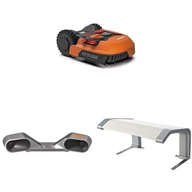 Pack Worx LANDROID - 2000 m² Robot Tondeuse Connecté WR155E + ACS + Garage de Protection (Installation Facile, Configurable, Autonome, Contrôle à Distance Via APP, Tonte Intelligente)