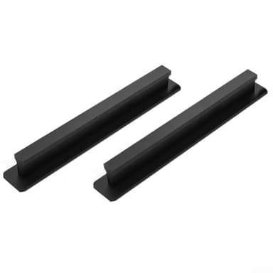 Zilimontt Lot de 2 poignées de porte en alliage d'aluminium pour surfaces en verre, bois, carrelage et métal, pas de perçage nécessaire avec ruban adhésif double face puissant, pour plus de facilité