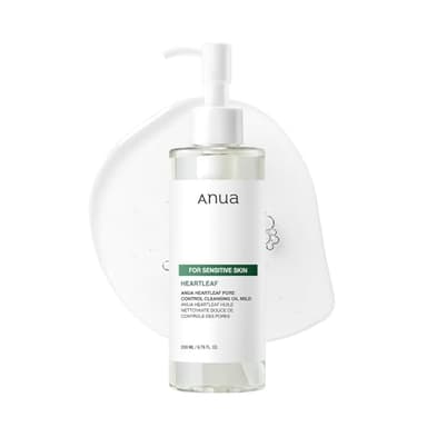 ANUA Huile Nettoyante Pour Le Visage Heartleaf, Nettoyant Doux Pour Peaux Sensibles, Démaquillant Et Anti-Points Noirs, 200 Ml