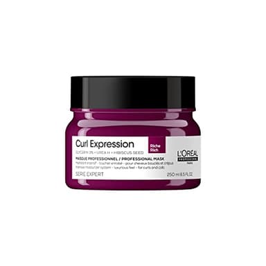 L'OREAL PROFESSIONNEL - Masque Riche Hydratant Intensif Curl Expression - Hydrate Deux Fois Plus & Prépare le Démêlage des Cheveux Bouclés & Crépus - Sensation de Légèreté - 250 ml