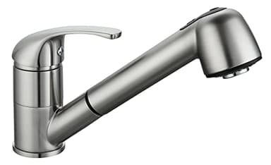 Edouard Rousseau - Mitigeur Évier BAGO Inox - Douchette Extractible 2 Jets - Flexible Double Agrafage