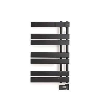 CREATE / Warm Towel Modern/Porte-Serviettes électrique Noir / 80x50 cm / 2 en 1, 6 Modes de Fonctionnement, écran LCD, minuterie jusqu'à 24h, 400W