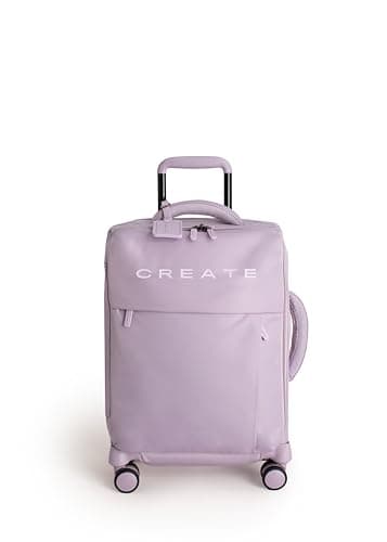 CREATE / Luggage Studio Soft/Valise Souple en Polyester Lavande / 39x20,5x56cm / Serrure TSA, 4 Roues Doubles multidirectionnelles, Tissu imperméable, étiquette d'identification
