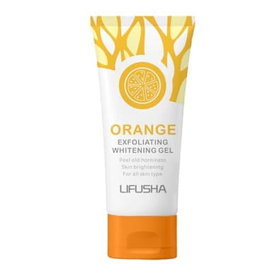 Gommage éclaircissant - Gommage corporel et exfoliant pour la peau à l'orange - Gommage corporel hydratant et rajeunissant naturel non dilué, doux, non dilué, pour tout le corps, le visage, Teksome