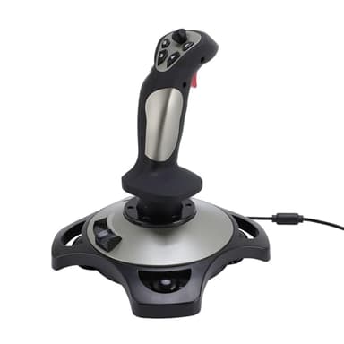 Fockety Flight Simulator Joystick, USB Flight Stick pour la Simulation de Vol avec Gaz, Système de Simulation de Vol Joystick, Contrôleur de Jeu de Simulateur de Vol pour Wins 7 8 10 11