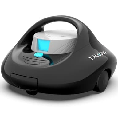 TALOSBO Pleco Se Robot Piscine sans Fil, 130 Min de Nettoyage Puissant, Charge Rapide en 2,5h, Moteurs à Double Entraînement, Idéal pour Robot Piscine Hors Sol Piscines à Fond Plat Jusqu'à 80 m².