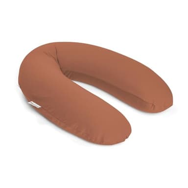 doomoo Coussin de Grossesse & Coussin Allaitement - Ultra Confort pour Dormir Pendant la Grossesse - Soulage Dos, Jambes et Ventre - Housse Tissu Bio & Oeko-Tex, Tetra Jersey Terracotta