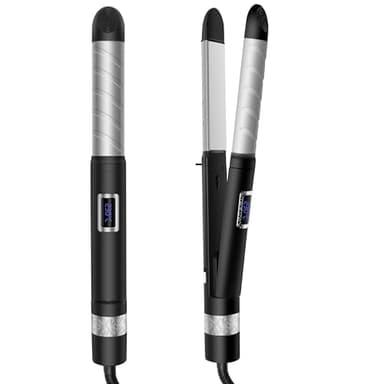 Hair Straighteners, Lisseur Boucleur Cheveux 2 en 1, Lisseur Cheveux Professionnel, Fer à Lisser et Boucler 2 en 1, Lisseur de Voyage Lisseur Cheveux Vapeur pour Coiffures Lisses, Douces et Brillantes