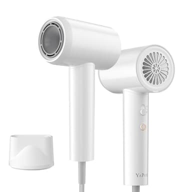 YAPOY Sèche Cheveux Ionique 200 Millions, Séchage Rapide à 110 000 tr/min, Réduction des Frisottis, Contrôle Thermique Intelligent, Faible Bruit, Léger pour Maison/Hôtel/Camping-car/Voyage
