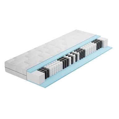 BMM Matelas Ortho Medic 80x200 cm avec Noyau à Ressorts ensachés Niveau de fermeté H4/certifié Öko-Tex/Matelas Ergonomique à 7 Zones Hauteur 21 cm/Matelas fabriqués en Allemagne