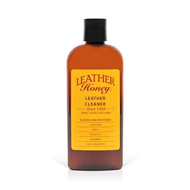 Leather Honey Nettoyant Cuir, Entretien du Cuir Premium pour Vêtements, Meubles, Intérieur Voitures, Chaussures, Accessoires en Vinyle & Cuir, Pas de Dilution Nécessaire, Prêt à l'Emploi, Flacon 236ml