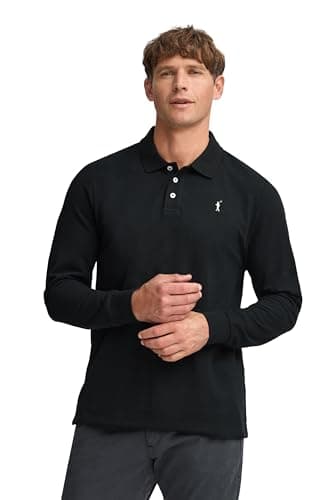 Polo Club Polo Manches Longues Noir avec Logo brodé Rigby Go Homme