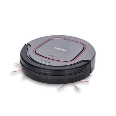 SEVERIN Robot aspirateur ulta silencieux, Autonomie 90 min, Aspirateur robot pour sols durs et moquette, Robot nettoyeur avec capteurs d'obstacles, Noir, RB 7025
