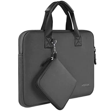 HSEOK Housse Élastique pour Ordinateur Portable 13" pour MacBook Air M3/M2/M1, MacBook Pro M2/M1, iPad 13" 12,9", XPS 13, Sac Fourre-tout en Néoprène avec Petit étui de Protection,D02G01