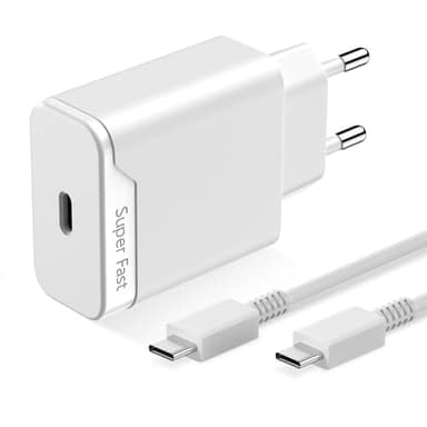 Chargeur USB C Rapide 25W pour Samsung Galaxy A15 A54 5G A34 A55 A35 A16 A13 A14 A33 A53 A52 A72 S25 S24 S23 S22 S21 S20 S10 S9 Super Fast Charging Secteur Adaptateur avec 1.5m Câble Type C