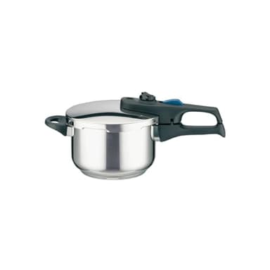 Elo 9938826 Autocuiseur vapeur en acier inoxydable, Appareil de cuisson à pression, Cocotte-minute, Convient à tous types de feux, Acier inoxydable, Plastique, 18cm, 2,7L