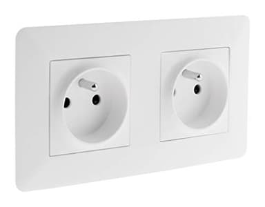 Zenitech - Prise double 16A - Blanc - Artezo