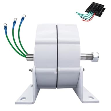 BAOJUHUIKANG 220V, Alternateurs AC magnétiques sans engrenage 3 Phases 14000W, générateur à Aimant Permanent Basse RPM 12V 24V 48V avec contrôleur pour Turbine éolienne ou hydraulique