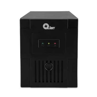 QIAN Onduleur UPS Line Interactive 1000VA Mini-Tour Compacte Charge Rapide Protection Contre Les Surtensions Puissance de Sortie 600W avec 3 Douilles Schuko (Noir)