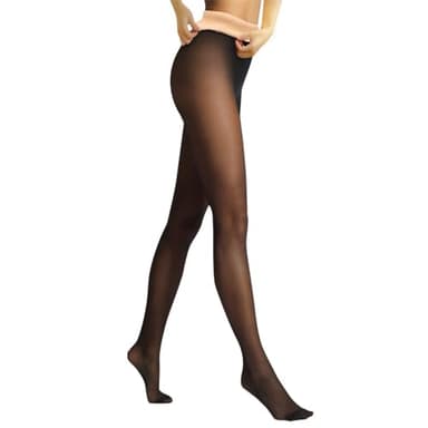 Actiforme Collant noir fourré polaire chaud effet transparent MyILLUSION - Collant thermique ultra résistant extensible My