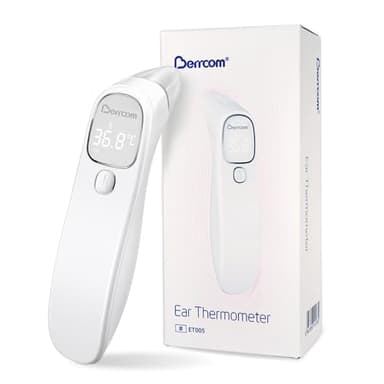 Thermomètre Auriculaire et Frontal, Berrcom Thermometre Médical sans Contact, Thermomètre Numérique à Infrarouge pour Enfants et Adultes avec Alarme de Fièvre et Fonction Mémoire