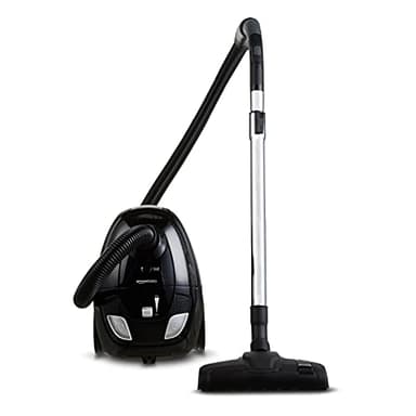 Amazon Basics Aspirateur avec sac, puissant, pour sols durs et tapis, filtre HEPA, compact et léger, 700 W, 1,5 L, Noir