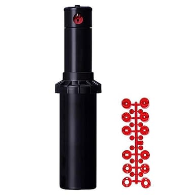 Arroseur Hunter PGP-Adj : portée de 6,40 à 15,80 mètres, filetage 3/4". Réglage précis de l'angle d'arrosage - Tuyères incluses. Arroseur d'arrosage de pelouse émergente PGP-Adj