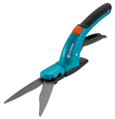GARDENA Cisaille à gazon Comfort: cisailles de haute qualité avec lame de coupe dentelée, revêtement anti-adhésif, patin pour une hauteur de coupe constante, forme de poignée ergonomique (8733-20)
