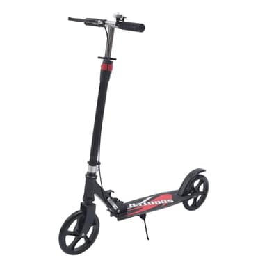 Trottinette pliable TAPMING avec frein à main et à pied, capacité de charge maximale 150 kg, avec panier, hauteur réglable, noir