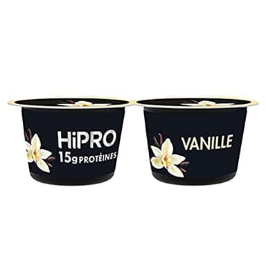 Danone Hipro Yaourt Vanille Protéiné 0%, 2 x 160g