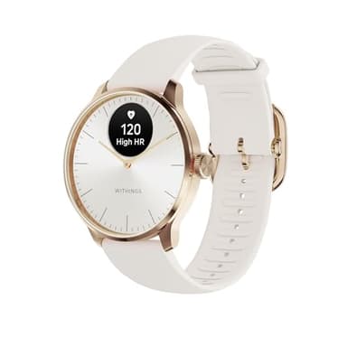 Withings ScanWatch Light- Montre connectée Femme Homme de santé, alertes de santé cardiovasculaire, Cycle menstruel, Sommeil, activités, Suivi des Pas, Calories, 30 Jours de Batterie, Android & iOS