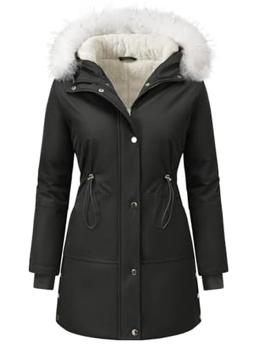 UMIPUBO Manteau Femme Hiver Chaud Parka Veste Elegant Zippée chaude Blouson Polaire Manteaux à Capuche Outercoat