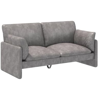 YODOLLA Canapé 2-3 Places Moderne 172 cm - Cuir Synthétique Résistant, Coussin Épais, Confortable pour Salon/Chambre, Gris