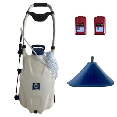 Pulvérisateur électrique Pro Sprayer OUTIWAX - 2 Batteries + Cloche de pulvérisation - Jet jusqu'à 10m à 13m - contenance 35L - 4 Buses Spray - Pulvérisateur électrique toiture Longue portée