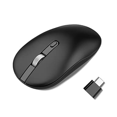 cimetech Souris sans Fil, Souris de Type C pour Ordinateur Portable USB C - Computer Slim Silent Souris sans Fil avec récepteur de Type C Compatible avec Les Ordinateurs Portables, PC