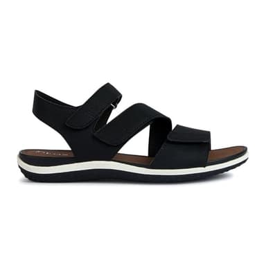 Geox Femme D Sandal Vega, Noir, 38 EU