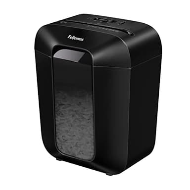 Fellowes Destructeur de document LX50, destructeur de papier avec agrafes, trombones et carte de crédit, coupe croisée, corbeille 17L, capacité 9 feuilles, idéal pour la maison, noir, 4406001