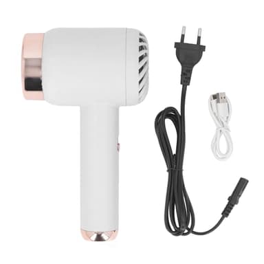 Sèche-cheveux ionique, branchez le sèche-cheveux sans fil d'air chaud, séchoir de cheveux portable à double mode séchage rapide avec des réglages froids et chauds pour (Blanc)