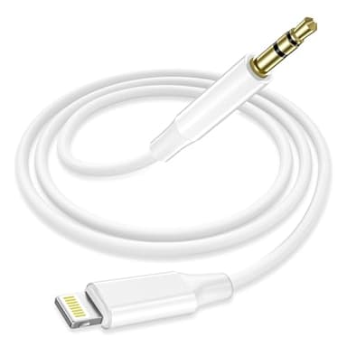 Cable Jack iPhone [Certifié Apple MFi], 1.2M 3.5mm Cable Auxiliaire Voiture iphone Compatible avec Autoradio/Haut-parleur/Casque, iPhone 14/14 Pro/13/13Pro Max/12 Plus/11/X/XR/XS/8/7/6/5/iPad