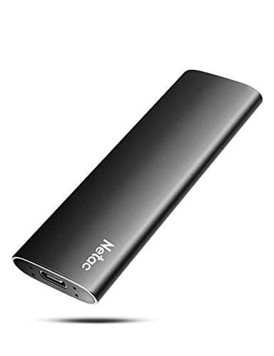 Netac SSD Externe 2To USB 3.2 GEN 2, Disque Dur Externe jusqu'à 550MB/s (10 Gbps, USB C, Aluminum)