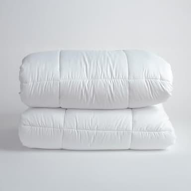 Richbond Couette 220x240 Chaude (350 g/m²) pour 2 Personnes – Fibre Gonflante 64 mm 50% Recyclée – Tissu en Microfibre de Polyester Brossée – Douce, Respirante & Lavable en Machine - Couette Hiver