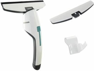 Leifheit Aspirateur à vitres et salle de bains Nemo, set nettoyage avec lave vitre électrique 360 degrés, buse salle de bains et support mural, kit sans trace ni goutte pour surfaces lisses et douches