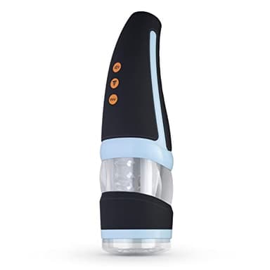 CRUIZR CP02 Masturbateur Automatique Rotatif et Vibrant avec Adaptateur - Masturbateurs Masculins avec Voix de Femme Sexy et avec 5 Vitesses et 10 Fonctions de Vibration – Noir